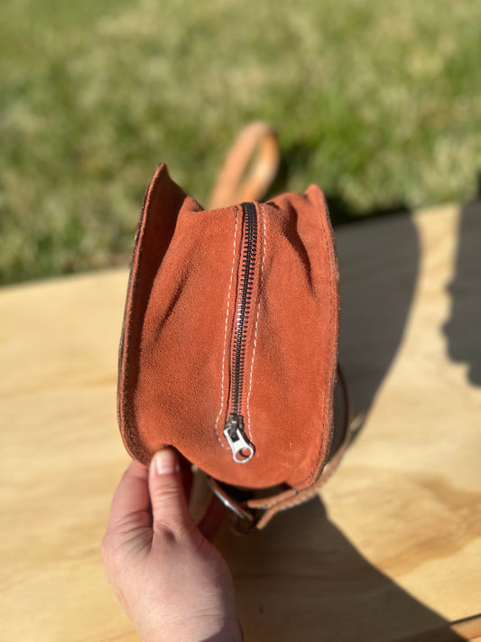 Orange Round Purse