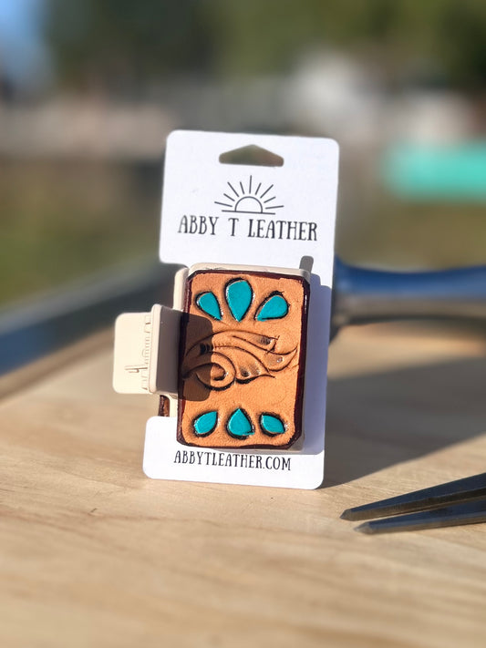 Mini tooling with turquoise Hairclip