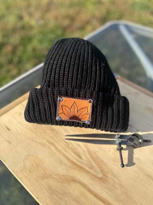 Black Beanie with Brand lining