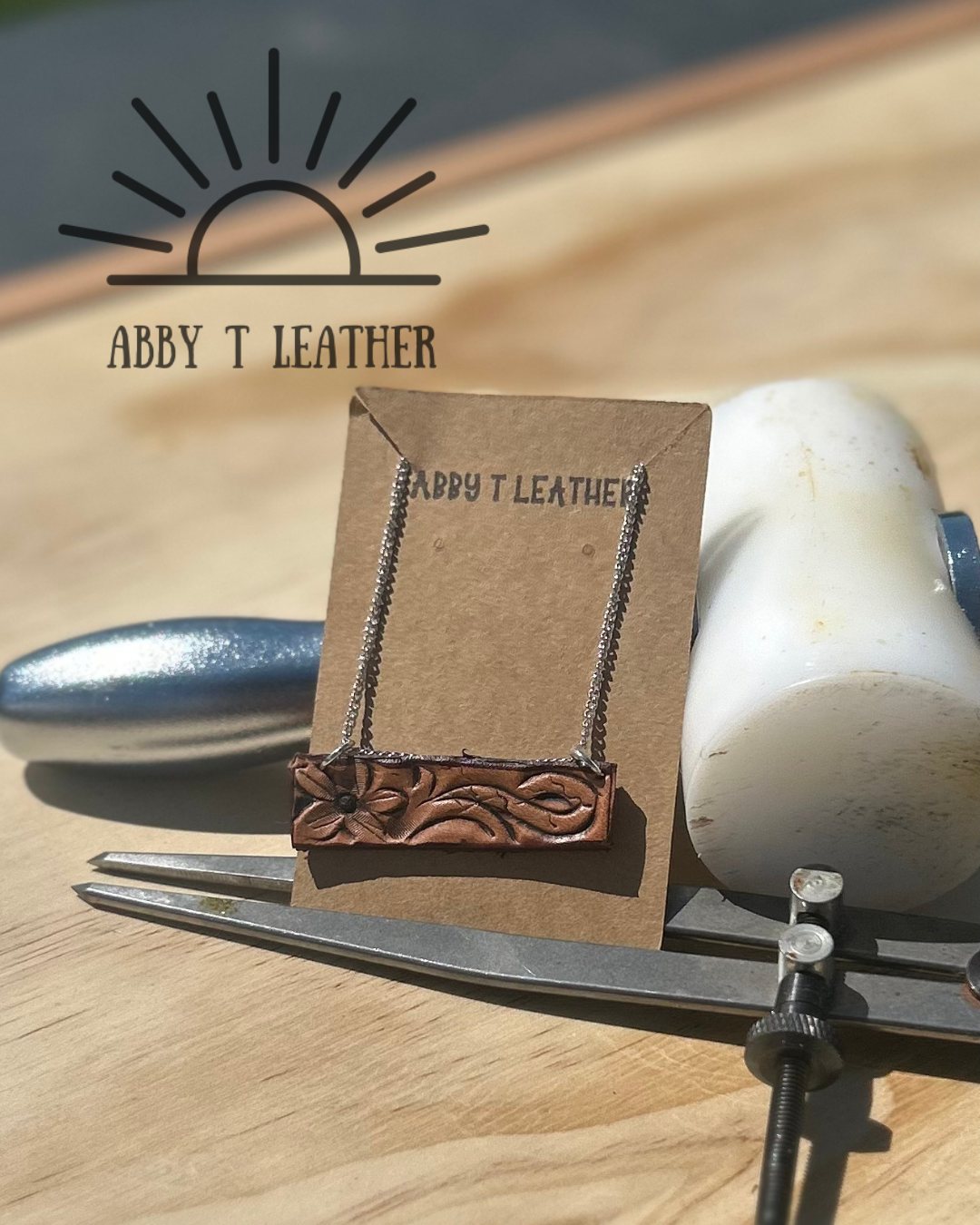 Leather Bar Necklace
