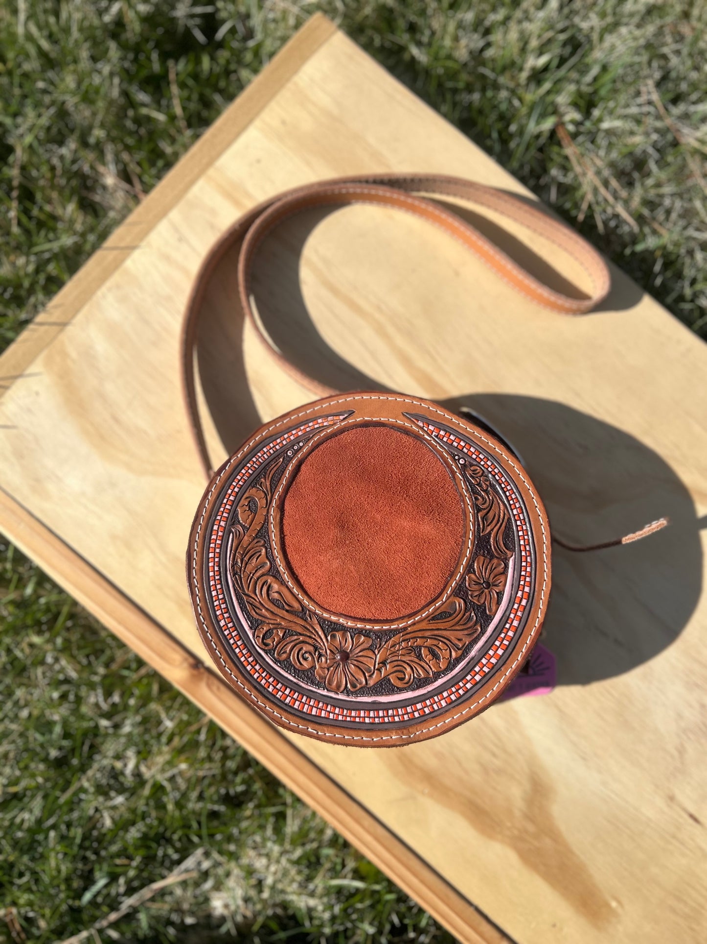 Orange Round Purse