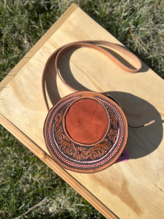Orange Round Purse