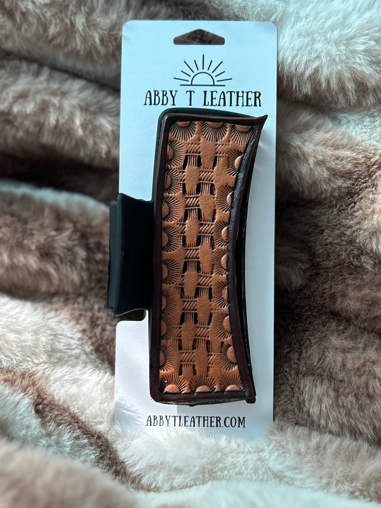 LARGE Basket-stamped Hair Clip