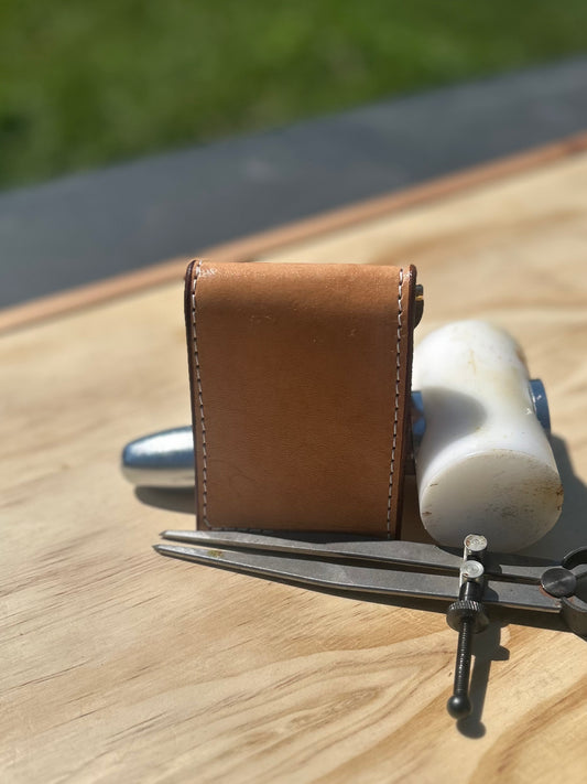 Oiled money clip wallet