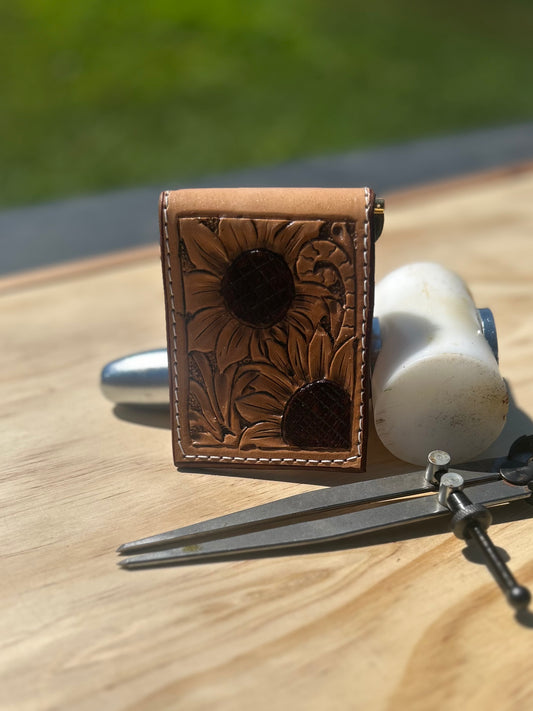 Sunflower Money Clip Wallet