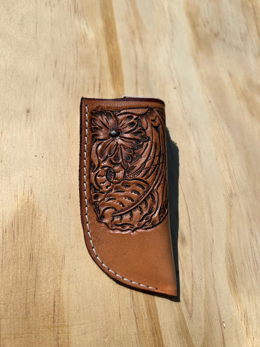 Oiled floral fold-over knife