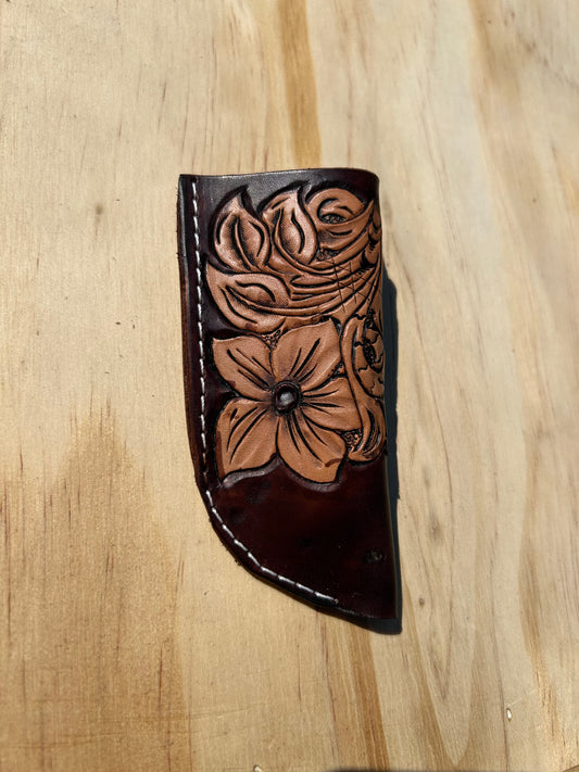 Dyed floral fold-over knife