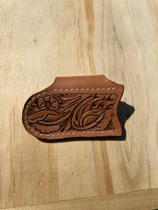 Oiled tooling sideways knife sheath