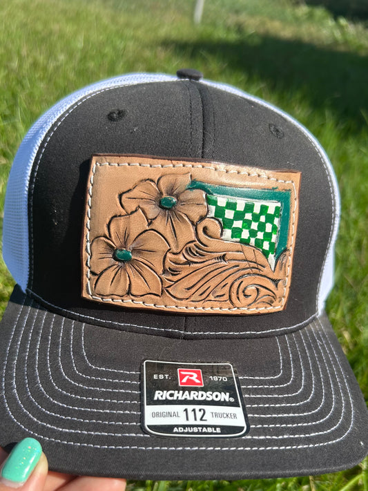 Green Checkered Trucker Hat